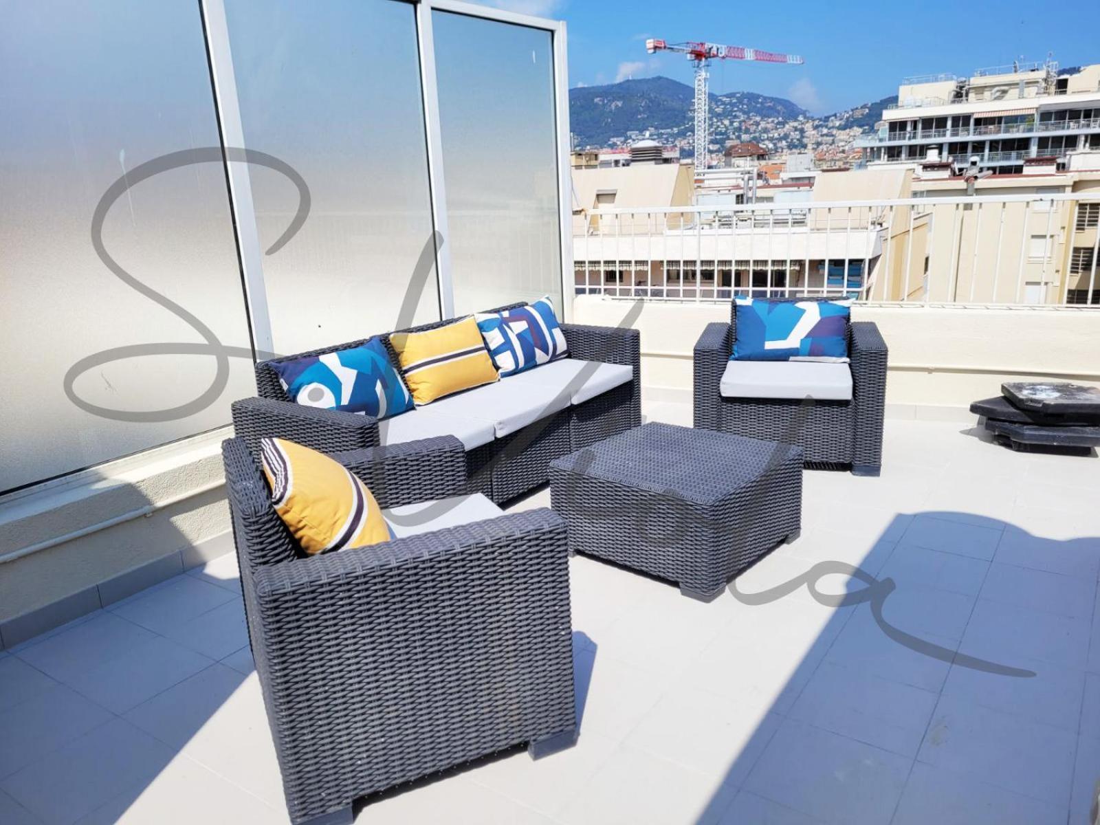 Royal Lux Nice -Last Floor, See View Bagian luar foto